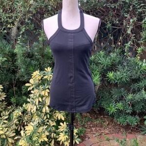 Lululemon Women's Size 6 Black Hip To Be Zen Open Back Casual Yoga Halter Top